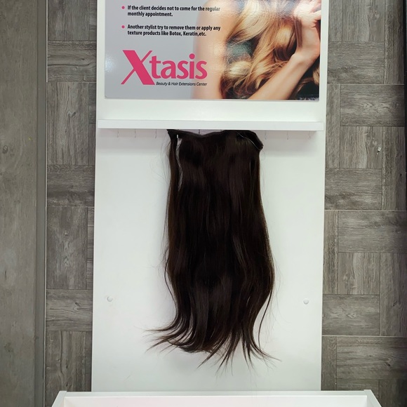 Dark Brown #4 Clip In Hair Extensions 1 piece - Picture 2 of 3